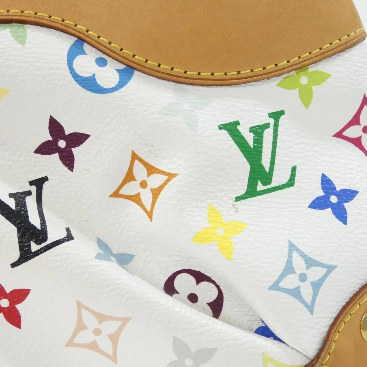 LOUIS VUITTON M40255 Handbag Canvas Multicolor 帆布 中古品B - 縮圖 3