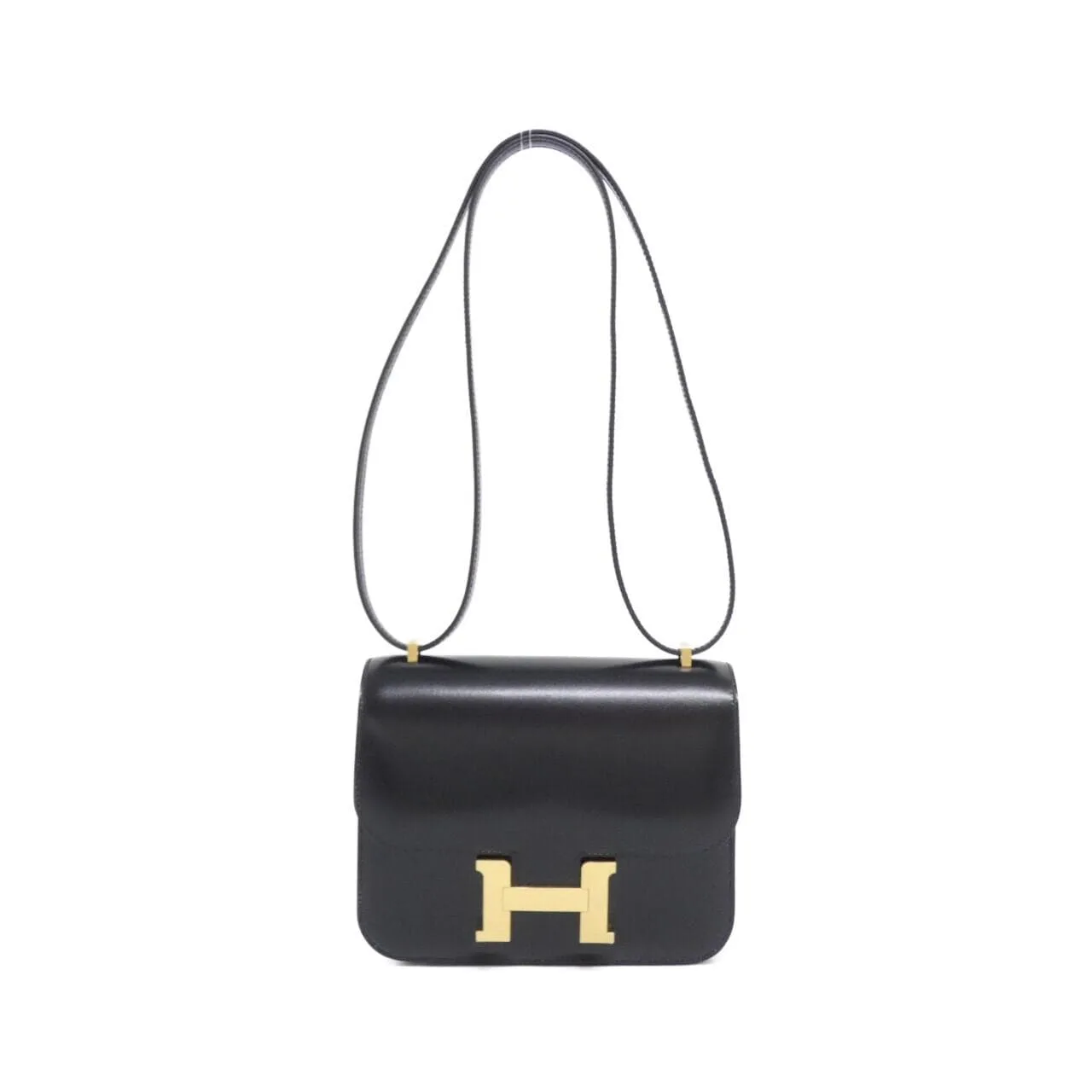HERMES Constance Shoulder Box Calf Black