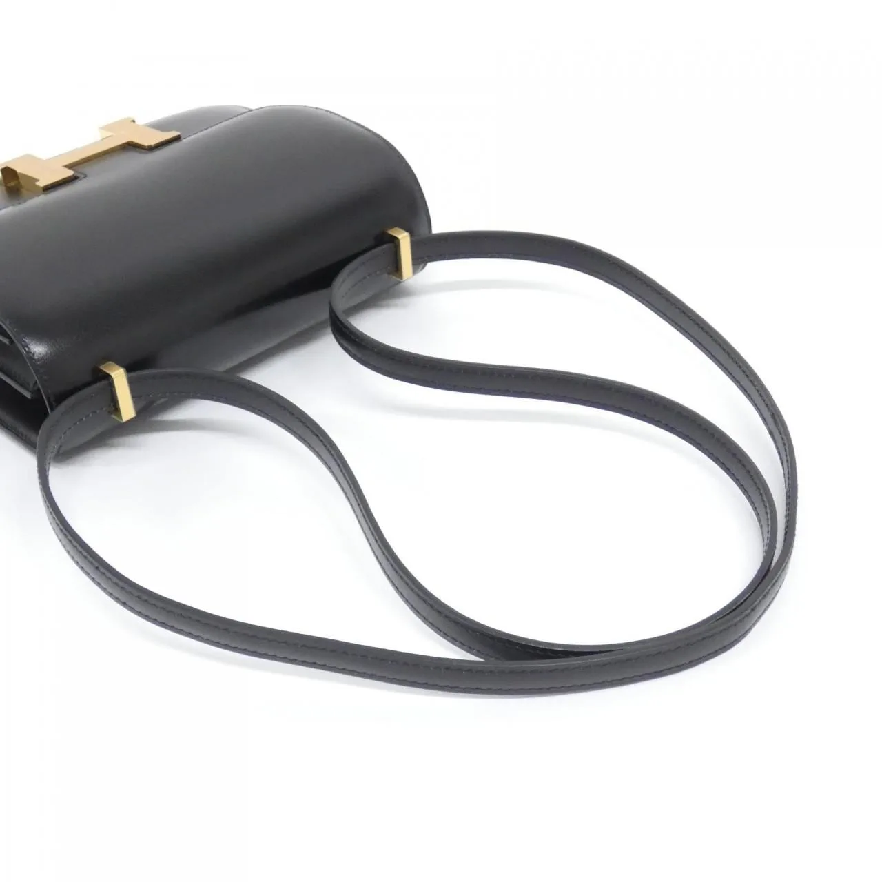 HERMES Constance Shoulder Box Calf Black Box Calf Leather Rank A - Thumbnail 4