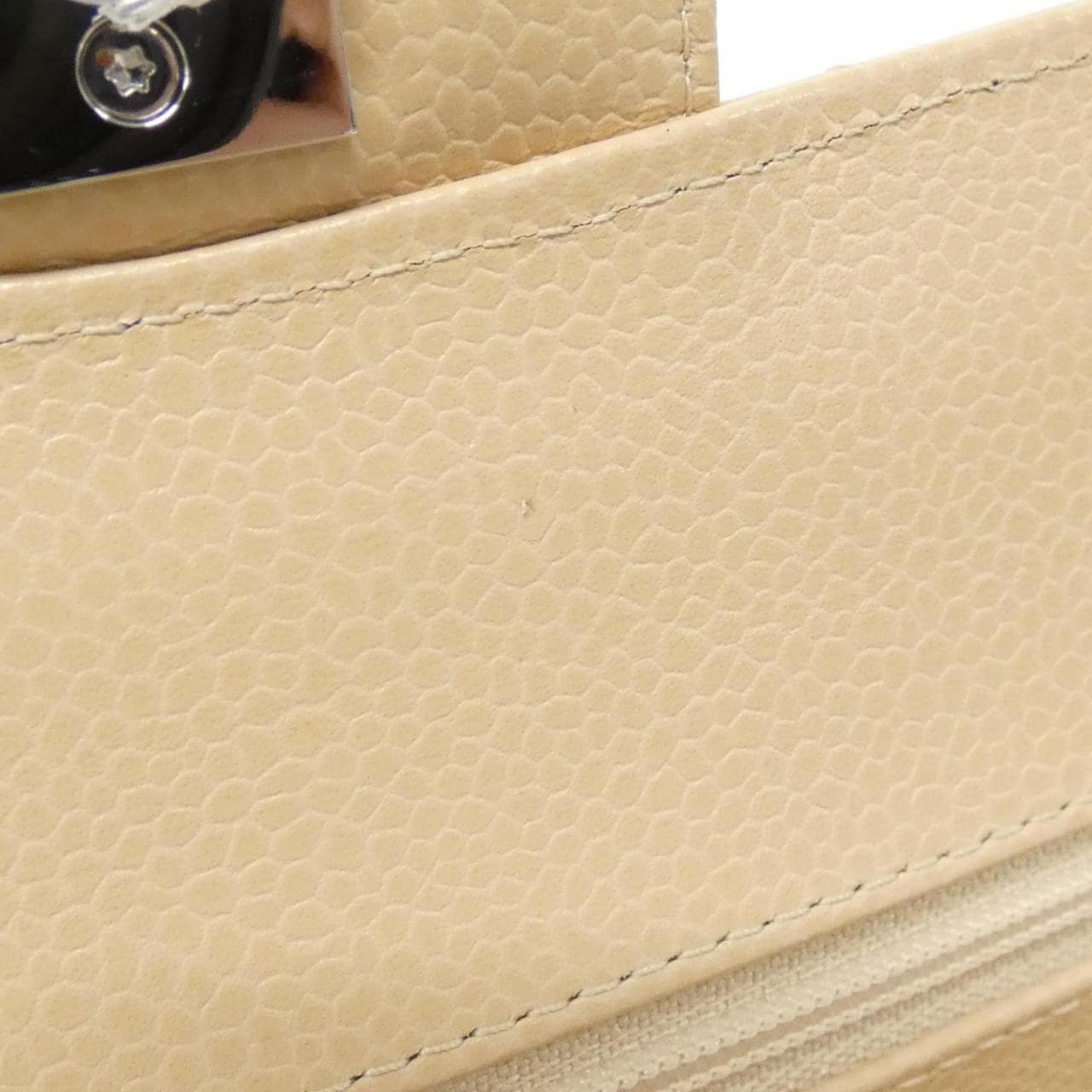 CHANEL Matelasse 1113 Shoulder Grained Calfskin Beige Grained Calfskin - Thumbnail 7