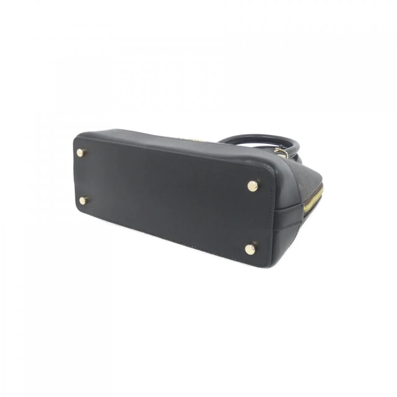 COACH CCQ26 Handbag Canvas Black Canvas - Thumbnail 3