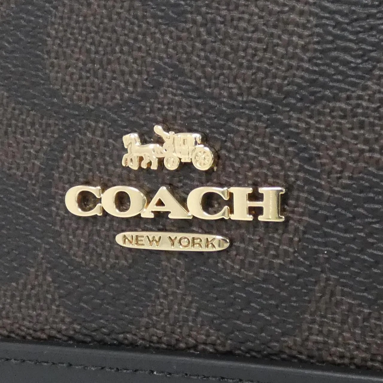 COACH CCQ26 Handbag Canvas Black Canvas - Thumbnail 4