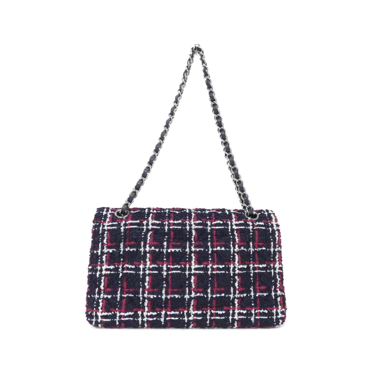 CHANEL Matelasse 1112 Shoulder Tweed White Tweed - Thumbnail 2