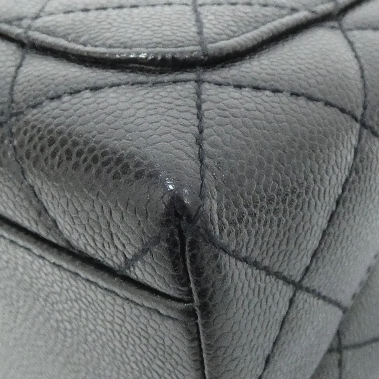 CHANEL Matelasse 12397 Handbag Grained Calfskin Black Grained Calfskin Rank A - Thumbnail 3