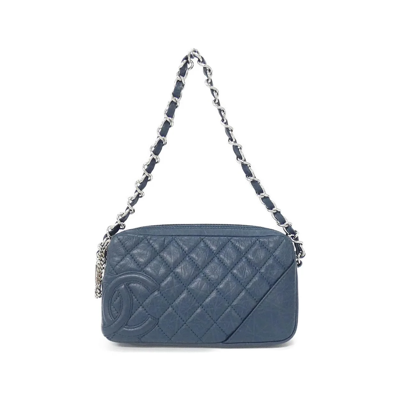 CHANEL 34310 Handbag Cotton Blue