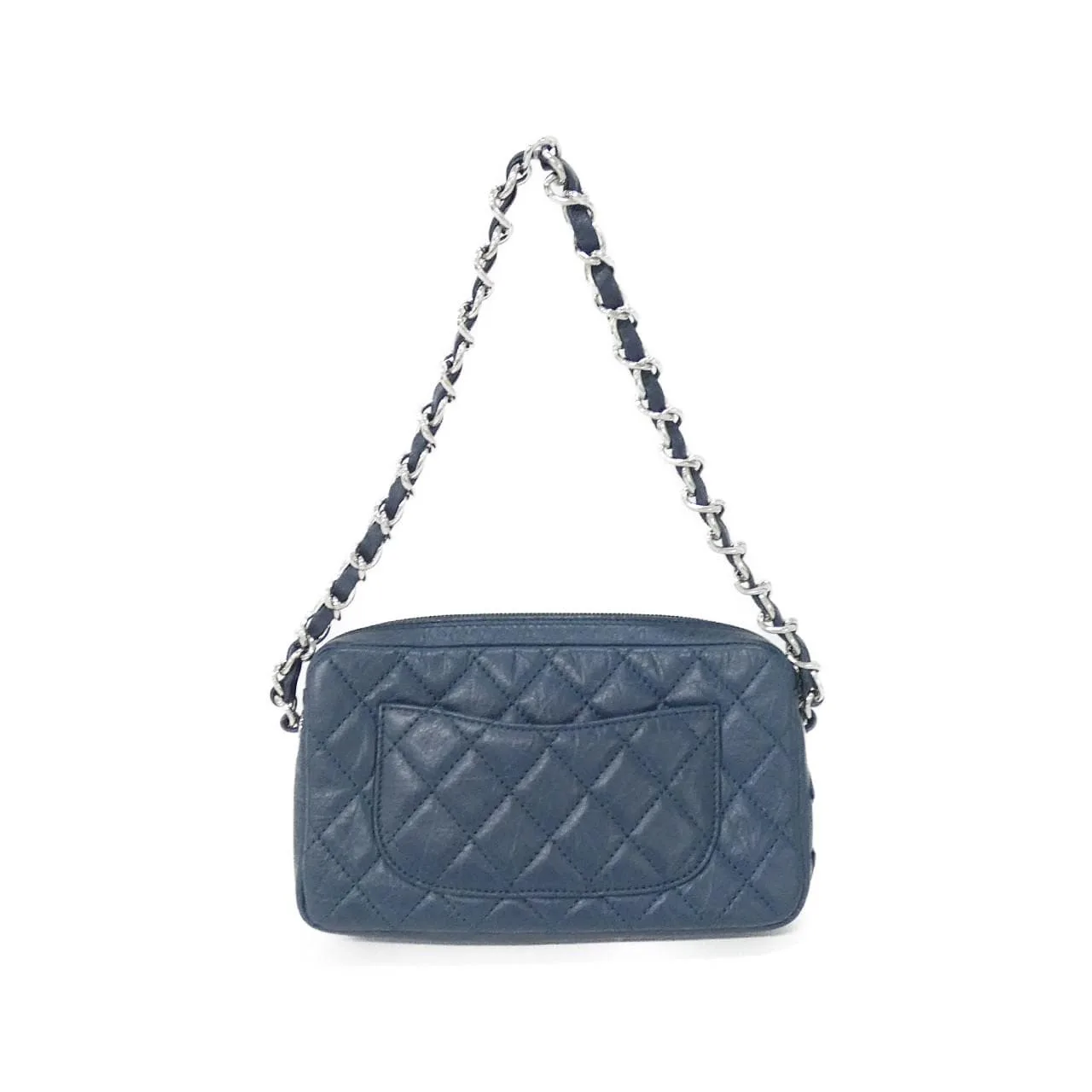 CHANEL 34310 Handbag Cotton Blue Cotton - Thumbnail 2