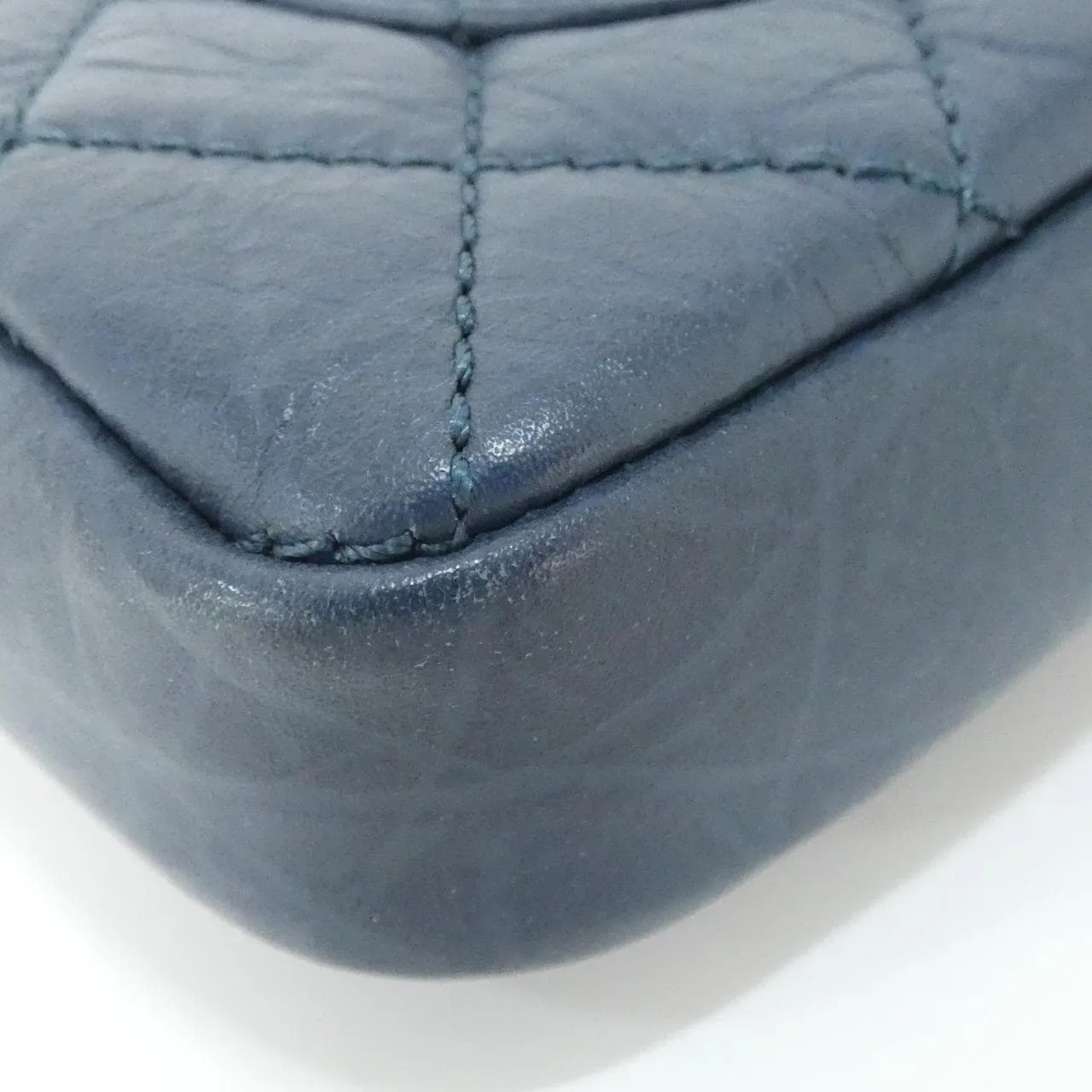 CHANEL 34310 Handbag Cotton Blue Cotton - Thumbnail 3