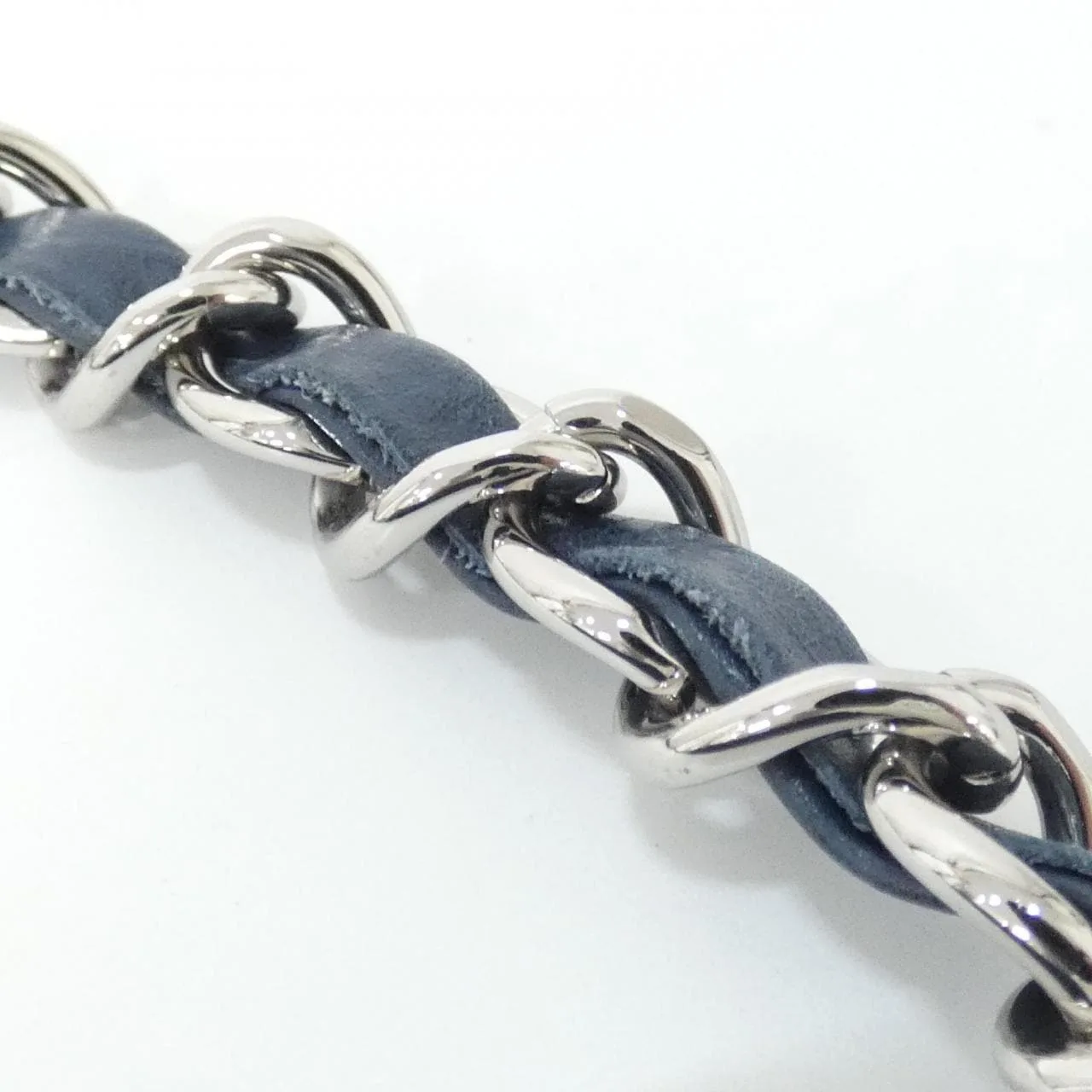 CHANEL 34310 Handbag Cotton Blue Cotton - Thumbnail 4