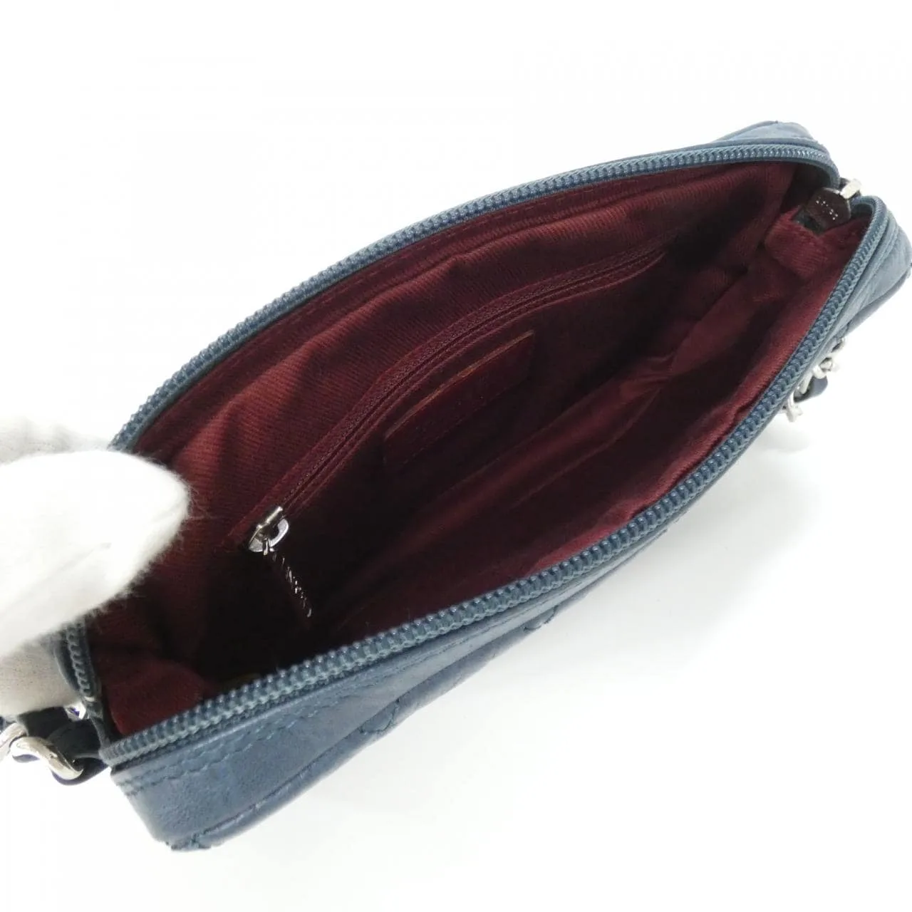 CHANEL 34310 Handbag Cotton Blue Cotton - Thumbnail 5