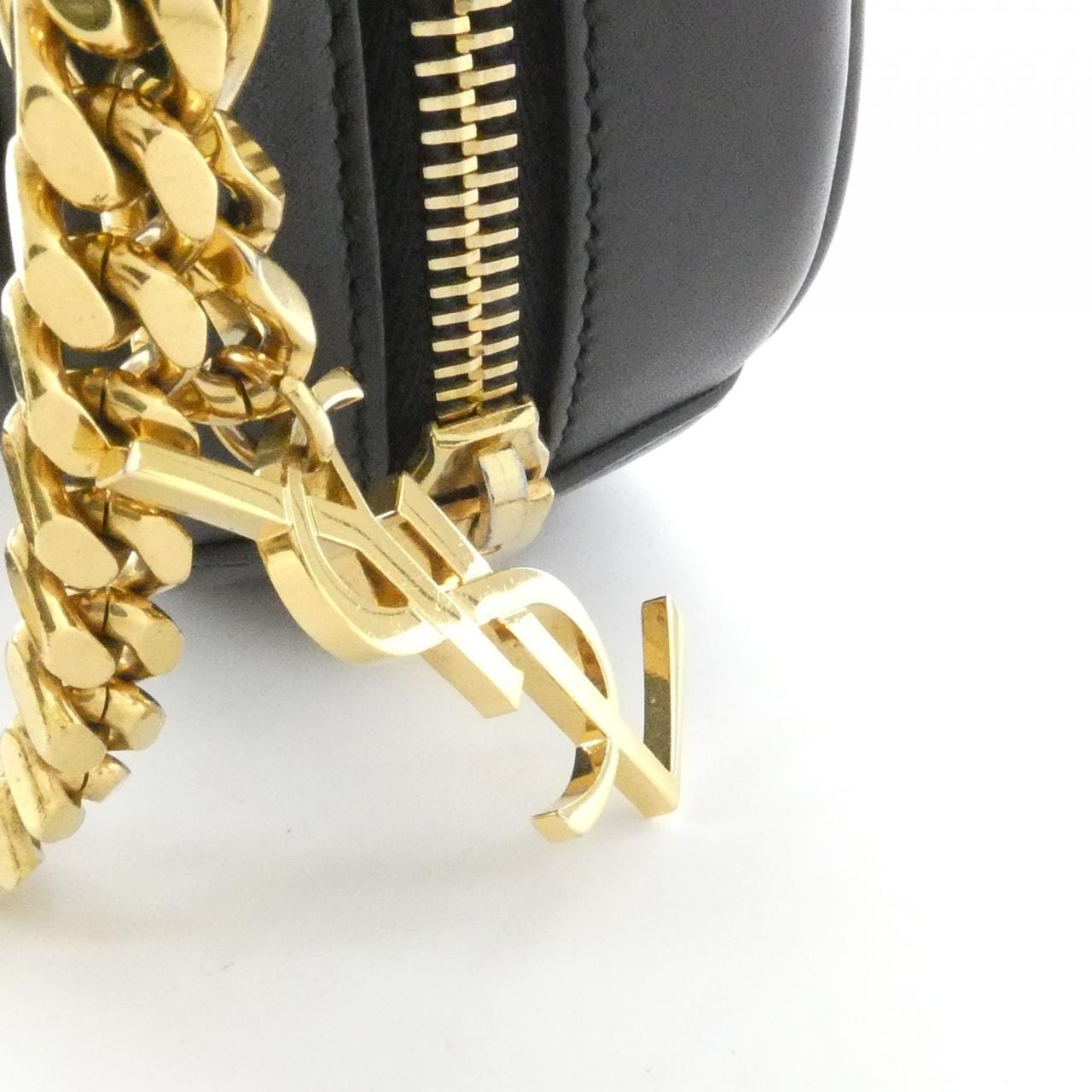 SAINT LAURENT 357402 Shoulder Bag Leather Black Leather - Thumbnail 4