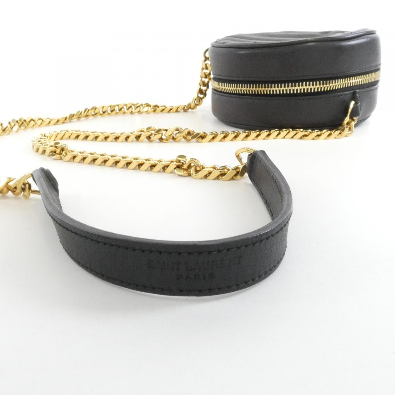 SAINT LAURENT 357402 Shoulder Bag Leather Black Leather - Thumbnail 5