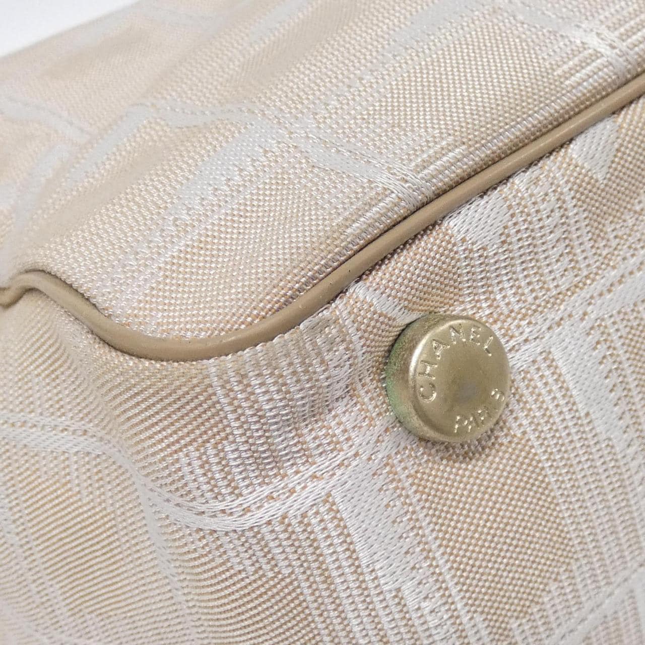 CHANEL Deauville 15991 Bag Nylon 米色 尼龍 中古品B - 縮圖 2