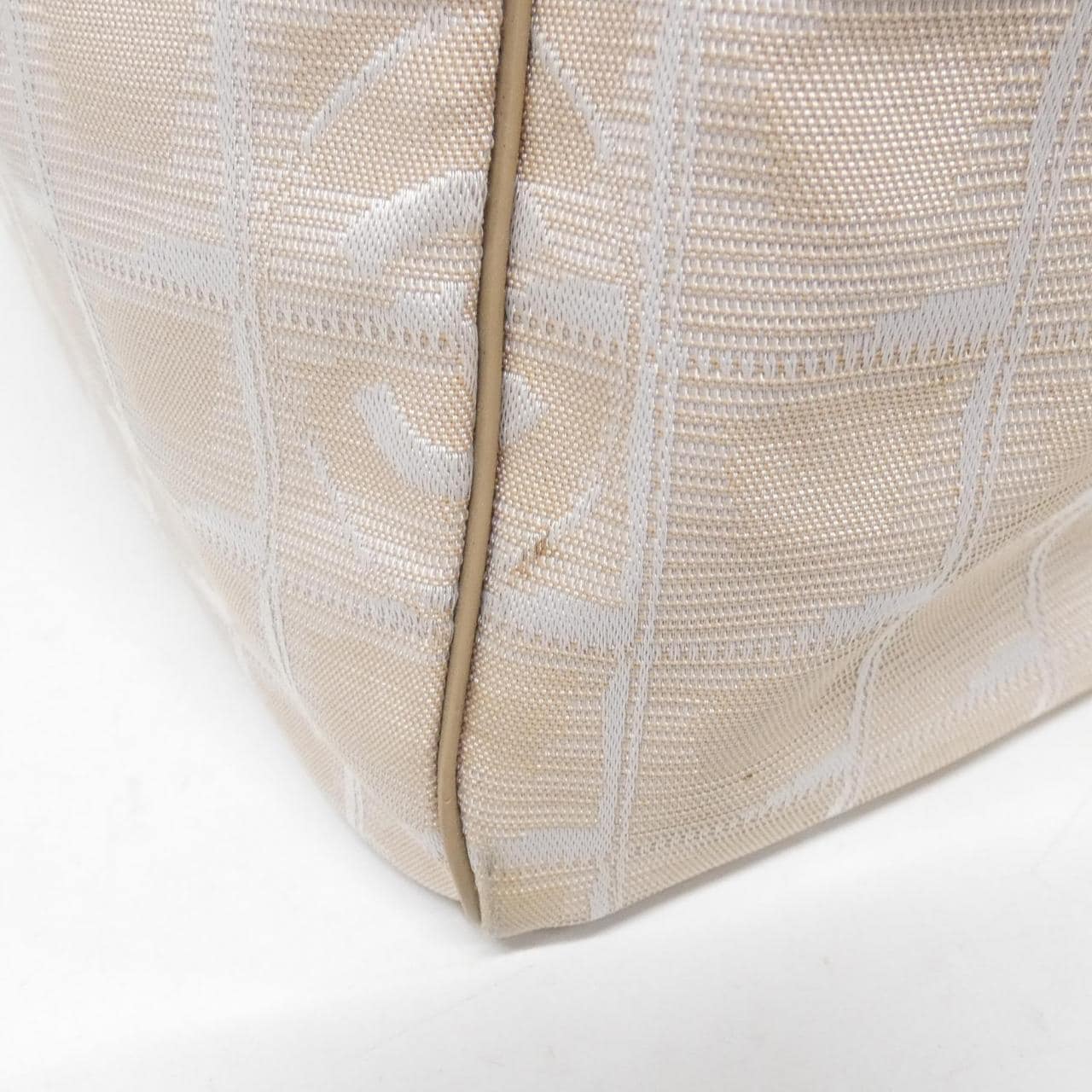 CHANEL Deauville 15991 Bag Nylon 米色 尼龍 中古品B - 縮圖 4