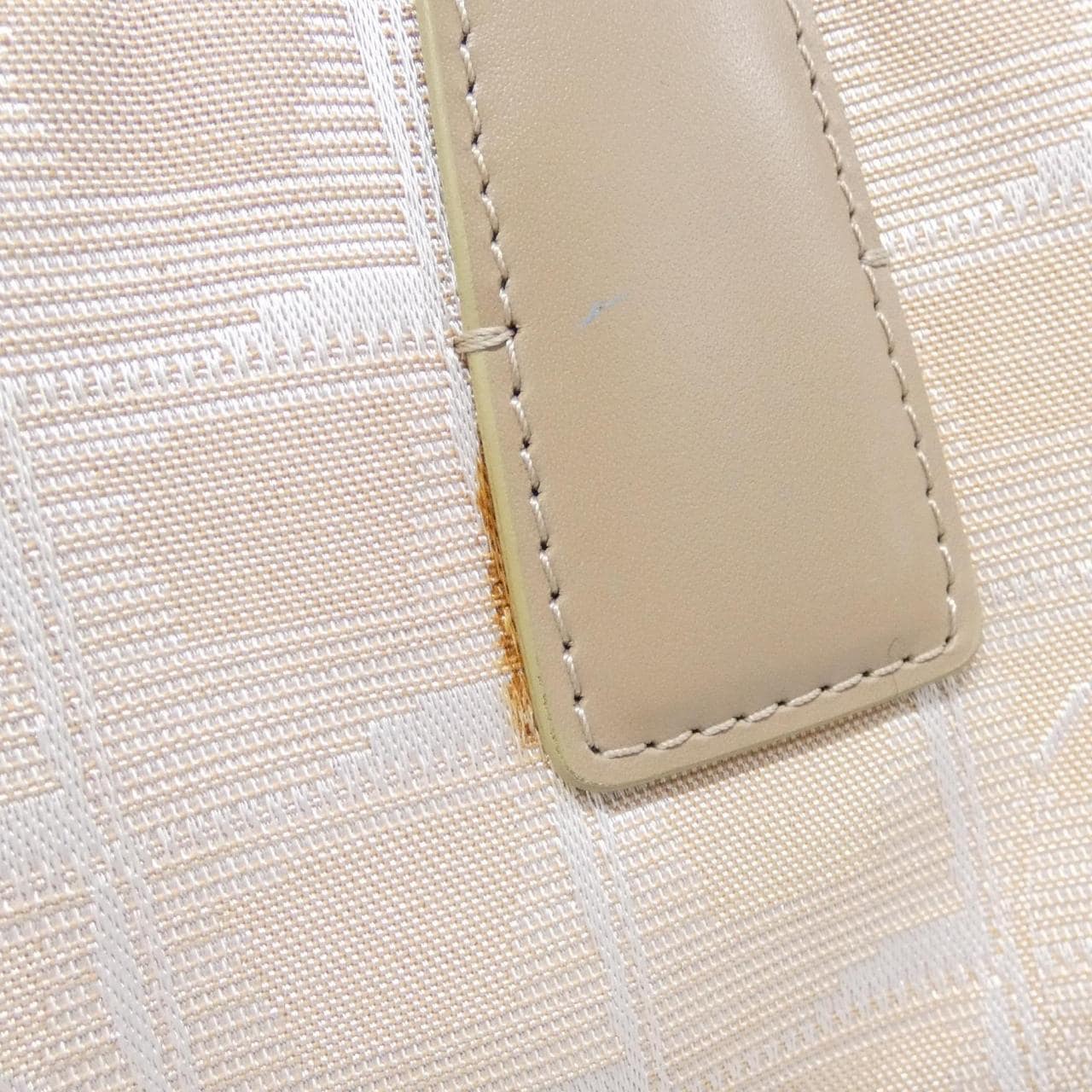 CHANEL Deauville 15991 Bag Nylon 米色 尼龍 中古品B - 縮圖 5