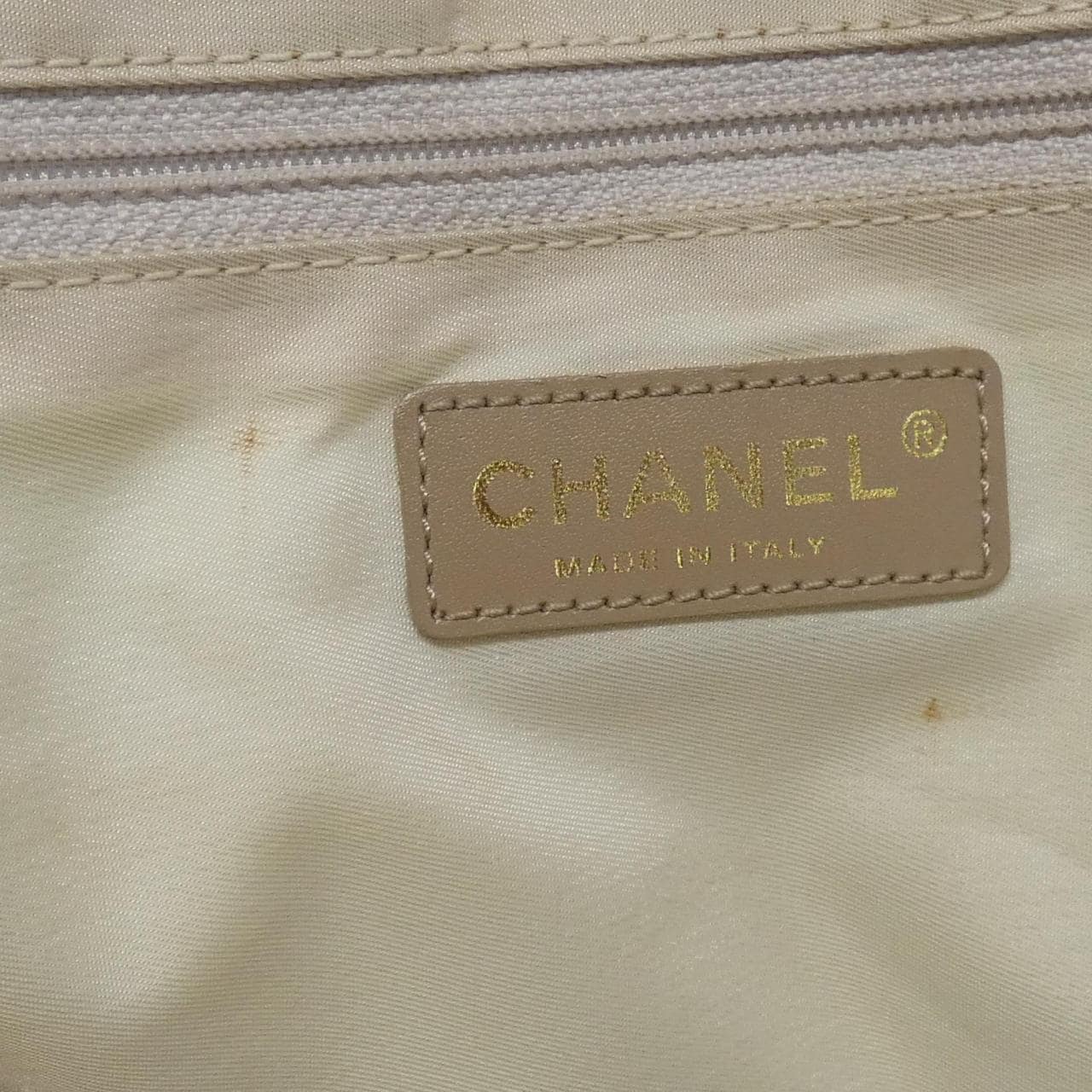 CHANEL Deauville 15991 Bag Nylon 米色 尼龍 中古品B - 縮圖 9