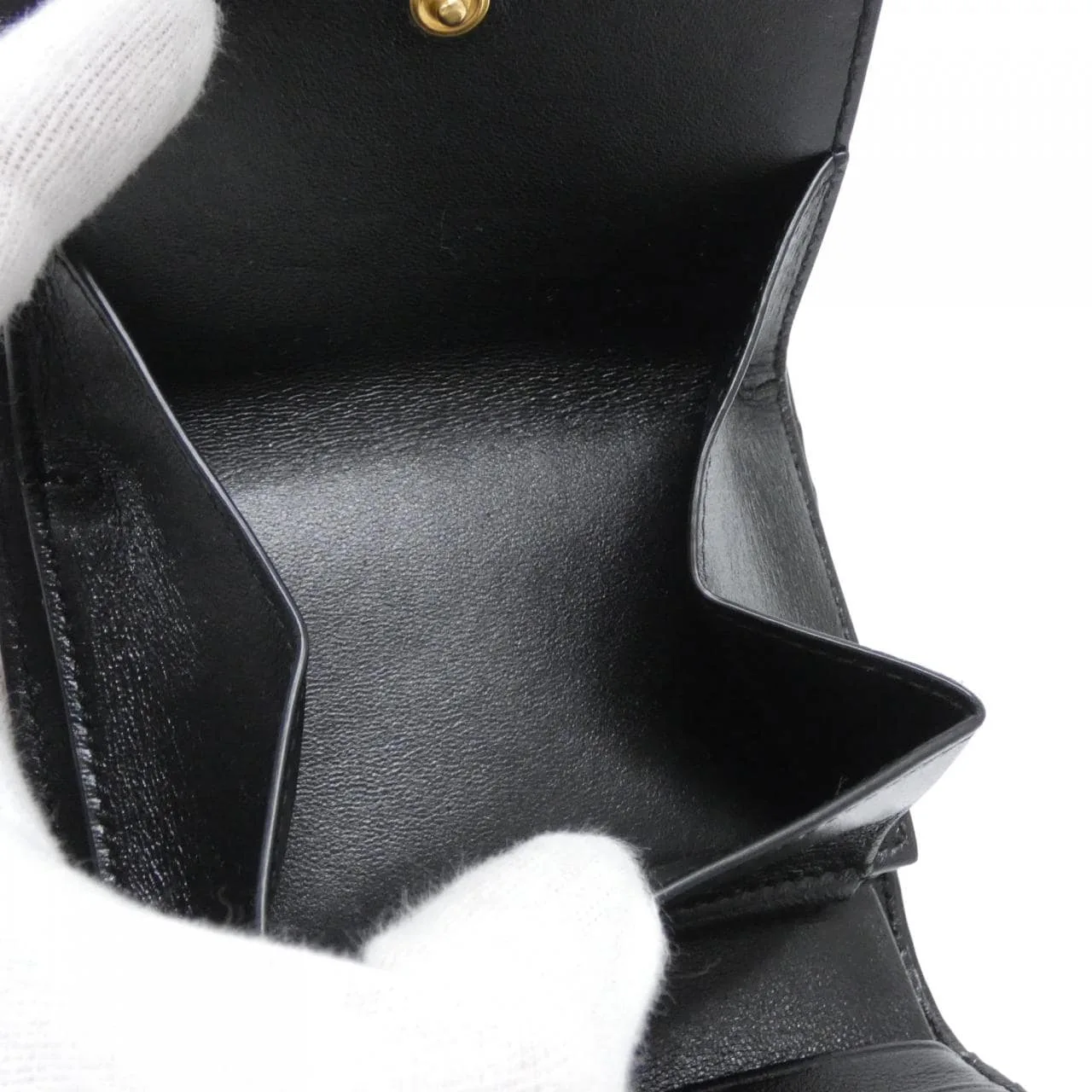 SAINT LAURENT 692061 BOW01 Wallet Black New - Thumbnail 6