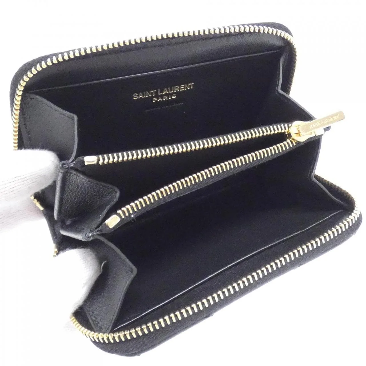 SAINT LAURENT 804479 AAA44 Coin Case Lambskin Black Lambskin New - Thumbnail 5