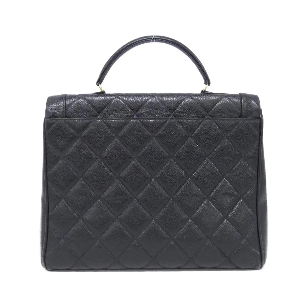 CHANEL Handbag Grained Calfskin Black Grained Calfskin Rank B - Thumbnail 2