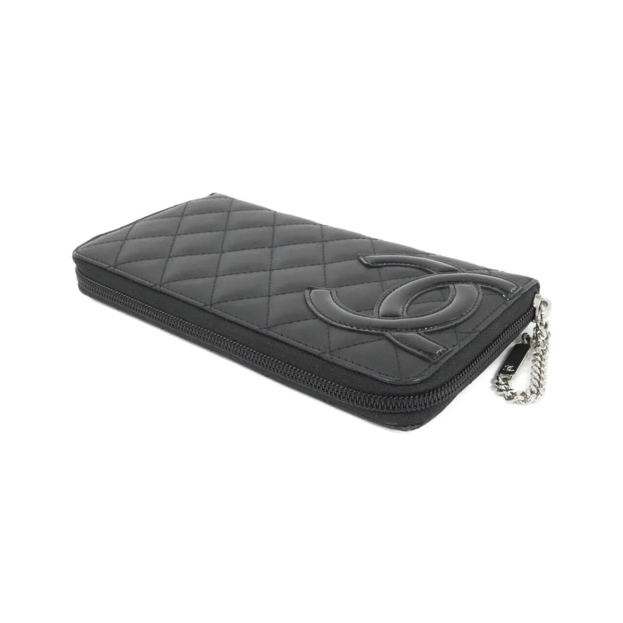 CHANEL Cambon 50078 Wallet Patent Leather 黑色 漆皮 中古品A - 縮圖 3
