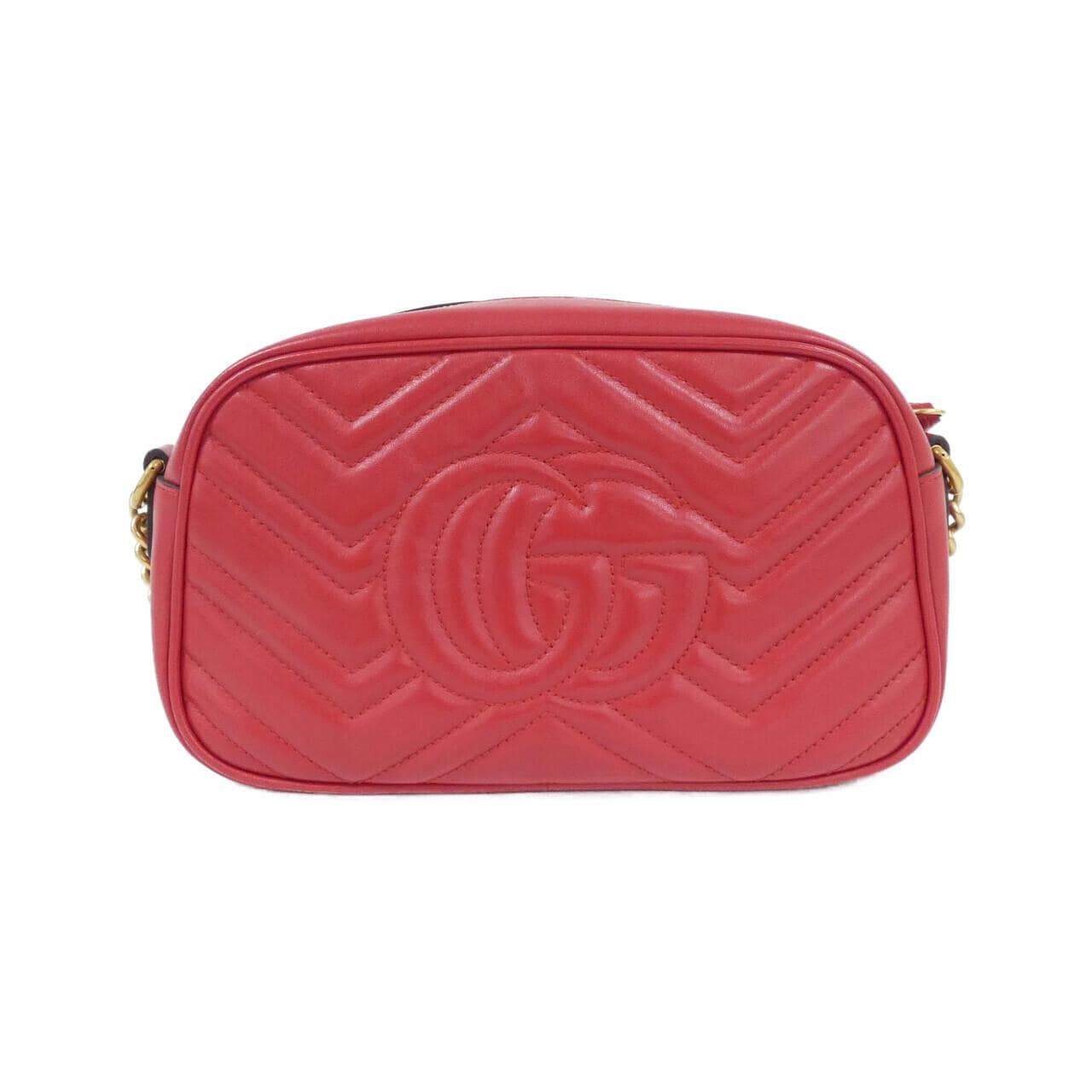 GUCCI Marmont 447632 DTD1T Shoulder Bag Leather 黑色 皮革 中古品A - 縮圖 2
