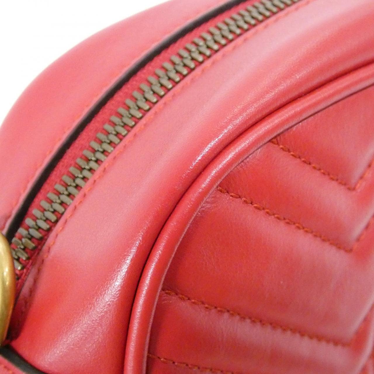 GUCCI Marmont 447632 DTD1T Shoulder Bag Leather 黑色 皮革 中古品A - 縮圖 5