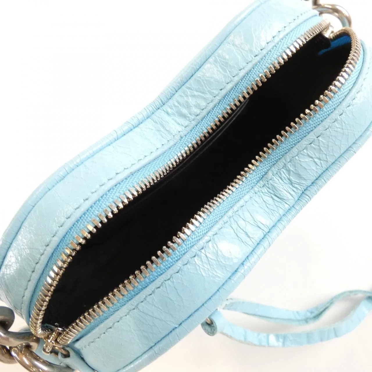 BALENCIAGA Le Cagole 722781 1VG9Y Shoulder Lambskin 黑色 羊皮 中古品A - 縮圖 9