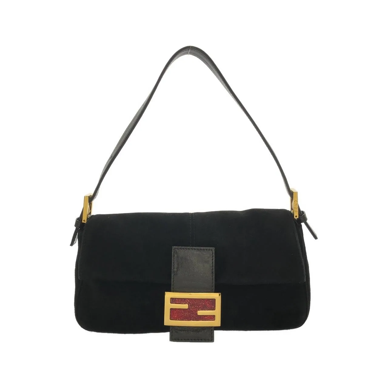FENDI Baguette 26424 Shoulder Black