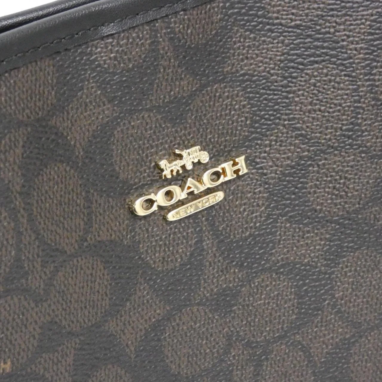 COACH CV976 Handbag Canvas 黑色 帆布 新品 - 縮圖 4