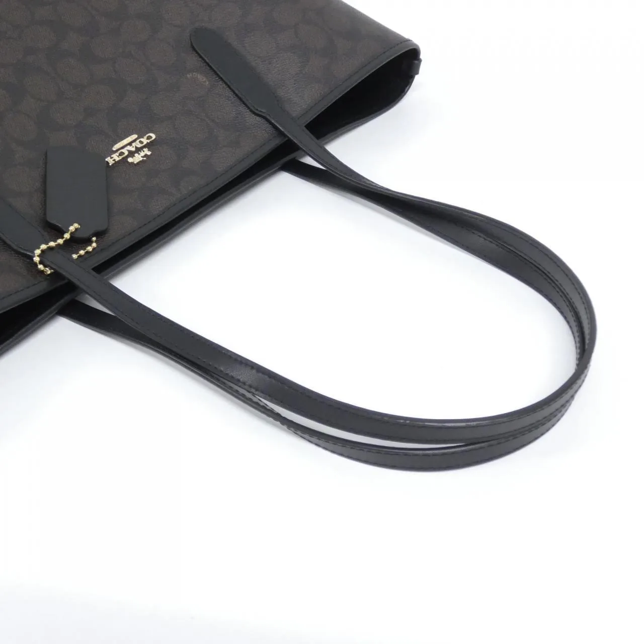 COACH CV976 Handbag Canvas 黑色 帆布 新品 - 縮圖 5