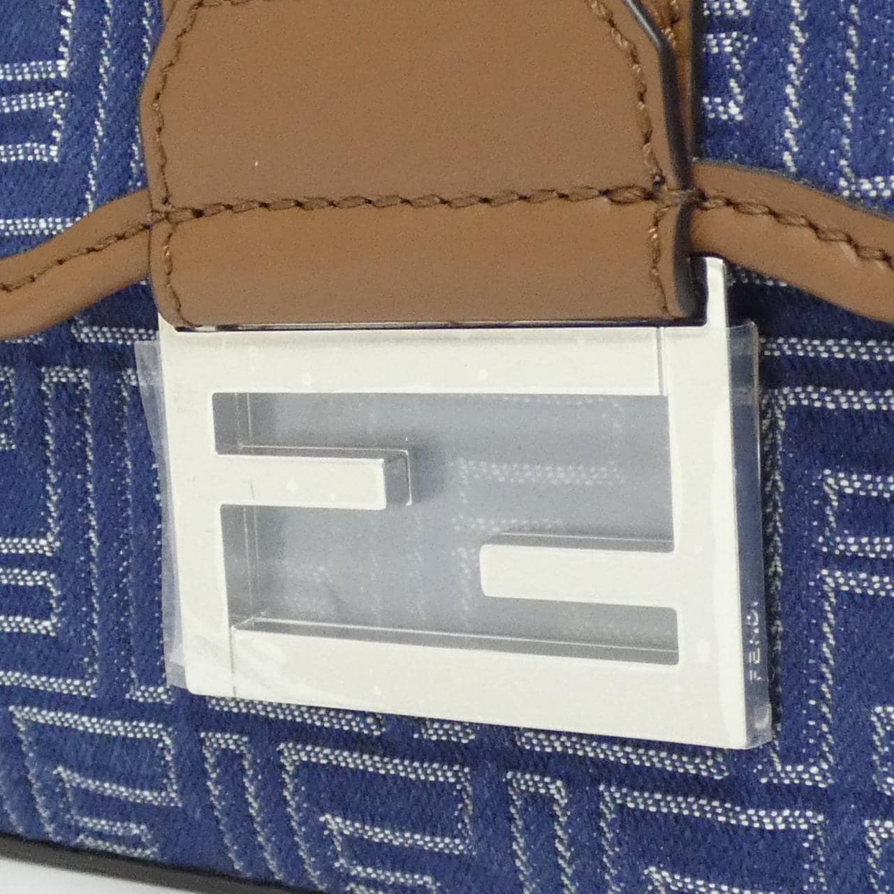 FENDI Baguette 7VA649 AUGO Shoulder Bag Canvas Black Canvas New - Thumbnail 4