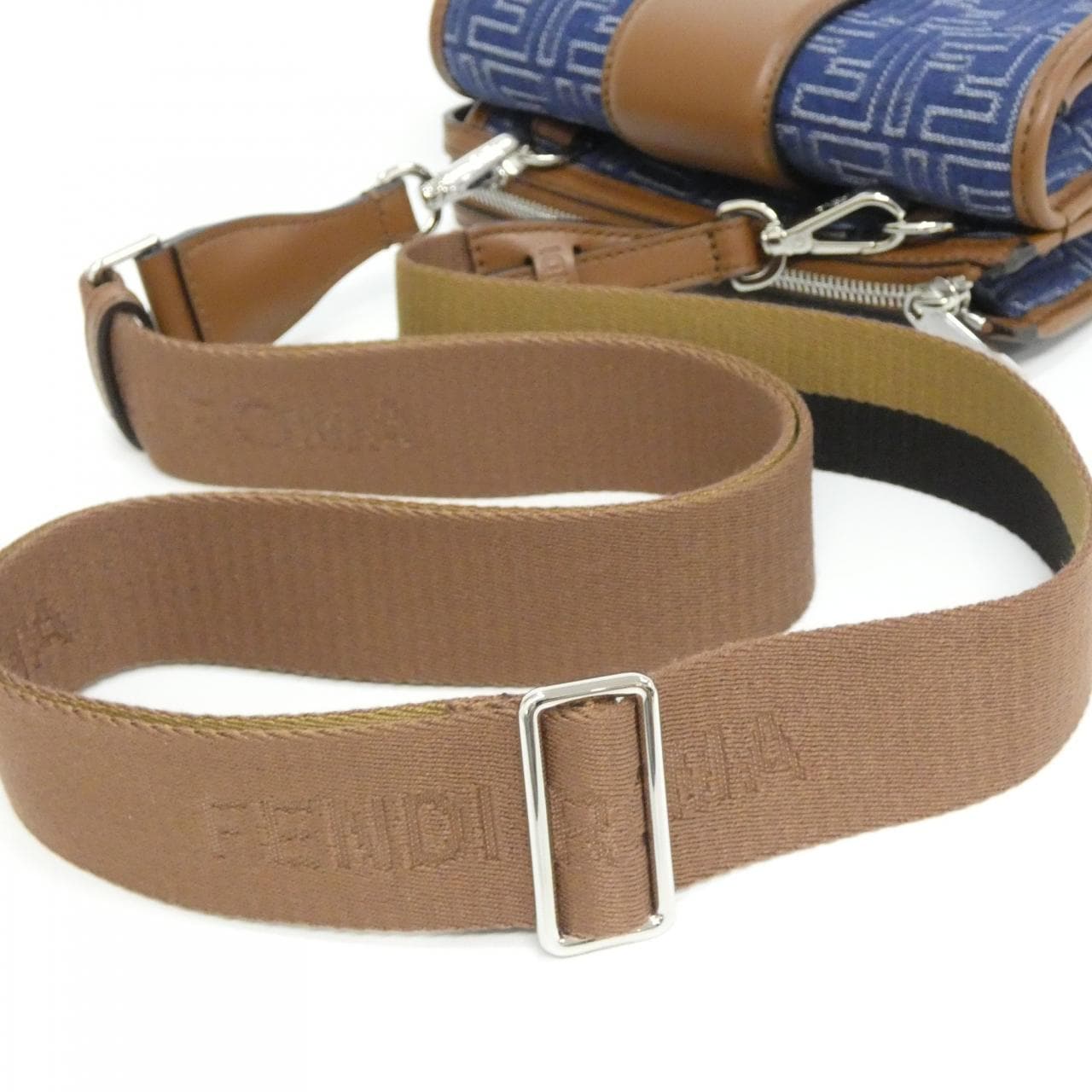 FENDI Baguette 7VA649 AUGO Shoulder Bag Canvas Black Canvas New - Thumbnail 5