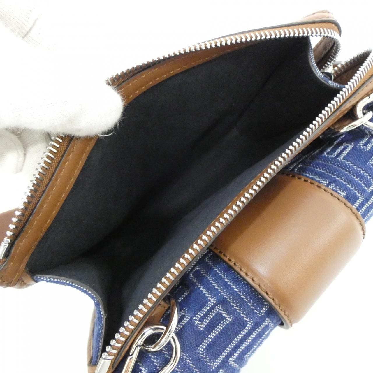 FENDI Baguette 7VA649 AUGO Shoulder Bag Canvas Black Canvas New - Thumbnail 7