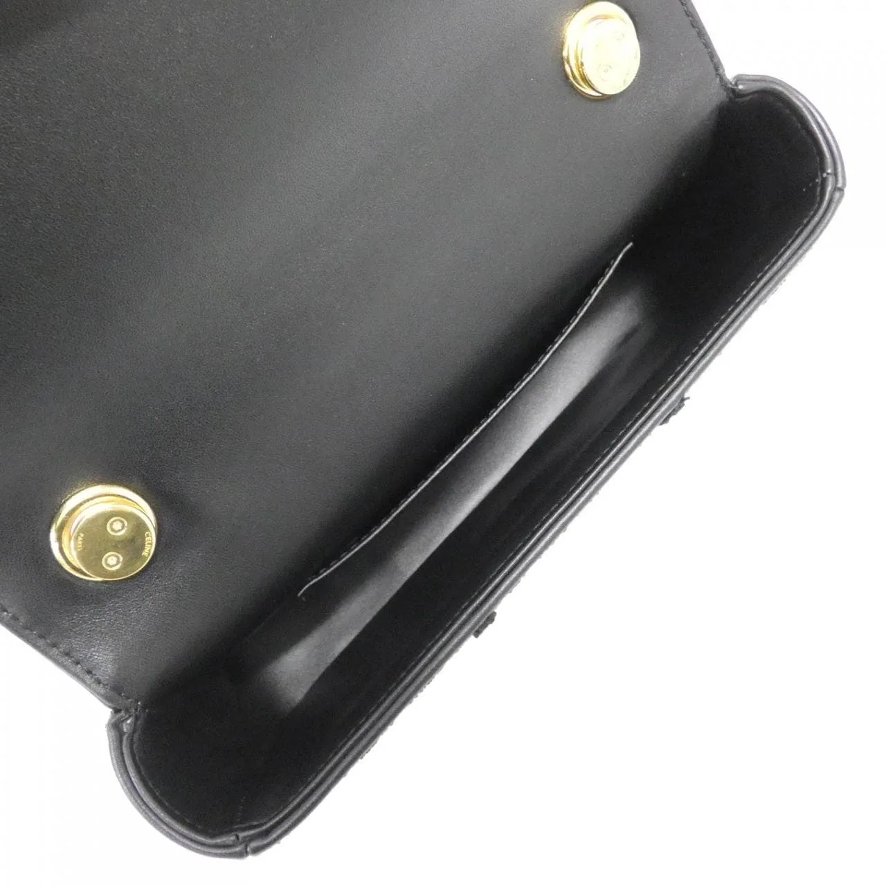 CELINE 111273FCK Shoulder Leather Black Leather Rank A - Thumbnail 8