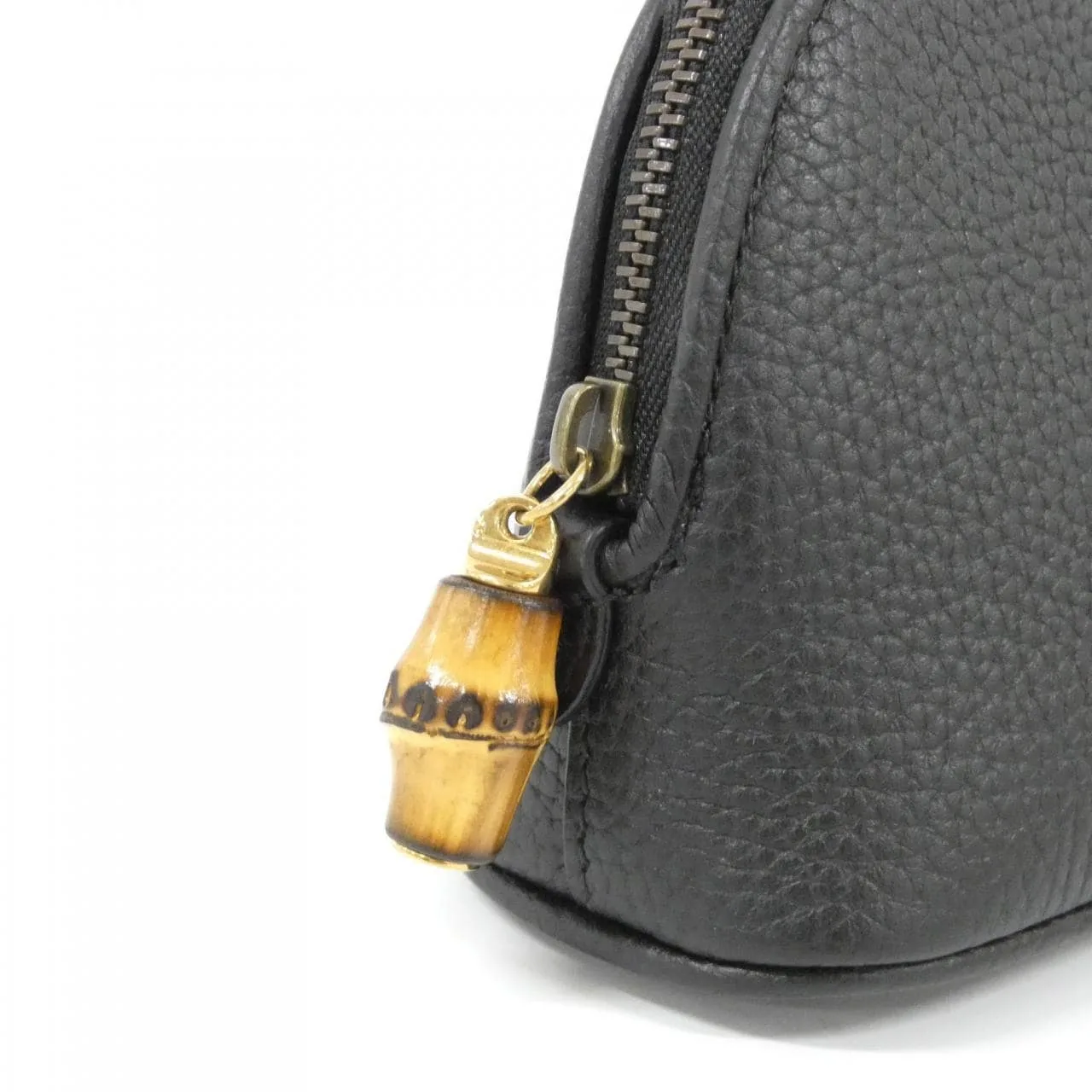 GUCCI 772783 AABXM Pouch Leather 黑色 皮革 中古品A - 縮圖 5