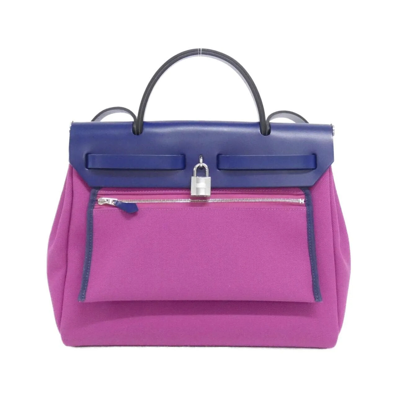 HERMES Herbag 078971CK Handbag 紫色 中古品A - 縮圖 2