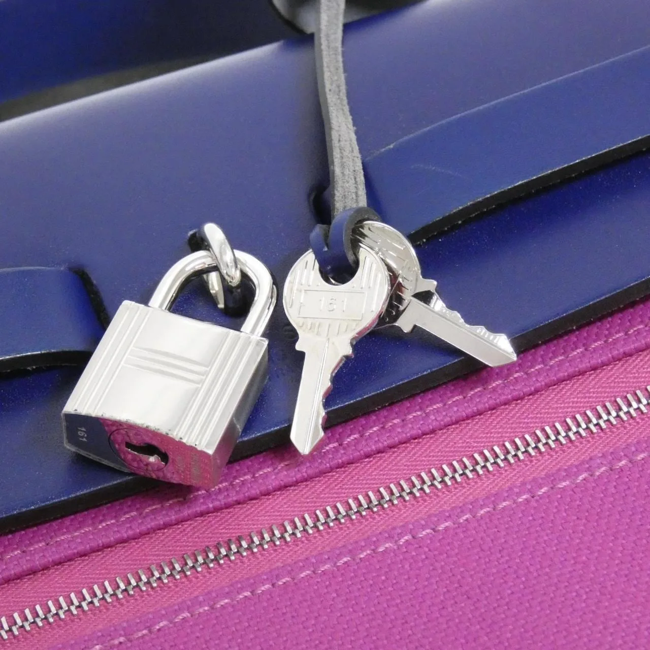 HERMES Herbag 078971CK Handbag 紫色 中古品A - 縮圖 6