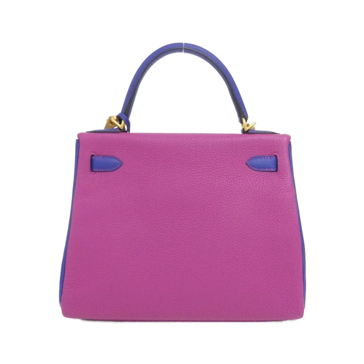 HERMES Kelly Handbag Togo Purple Togo Leather Rank A - Thumbnail 2