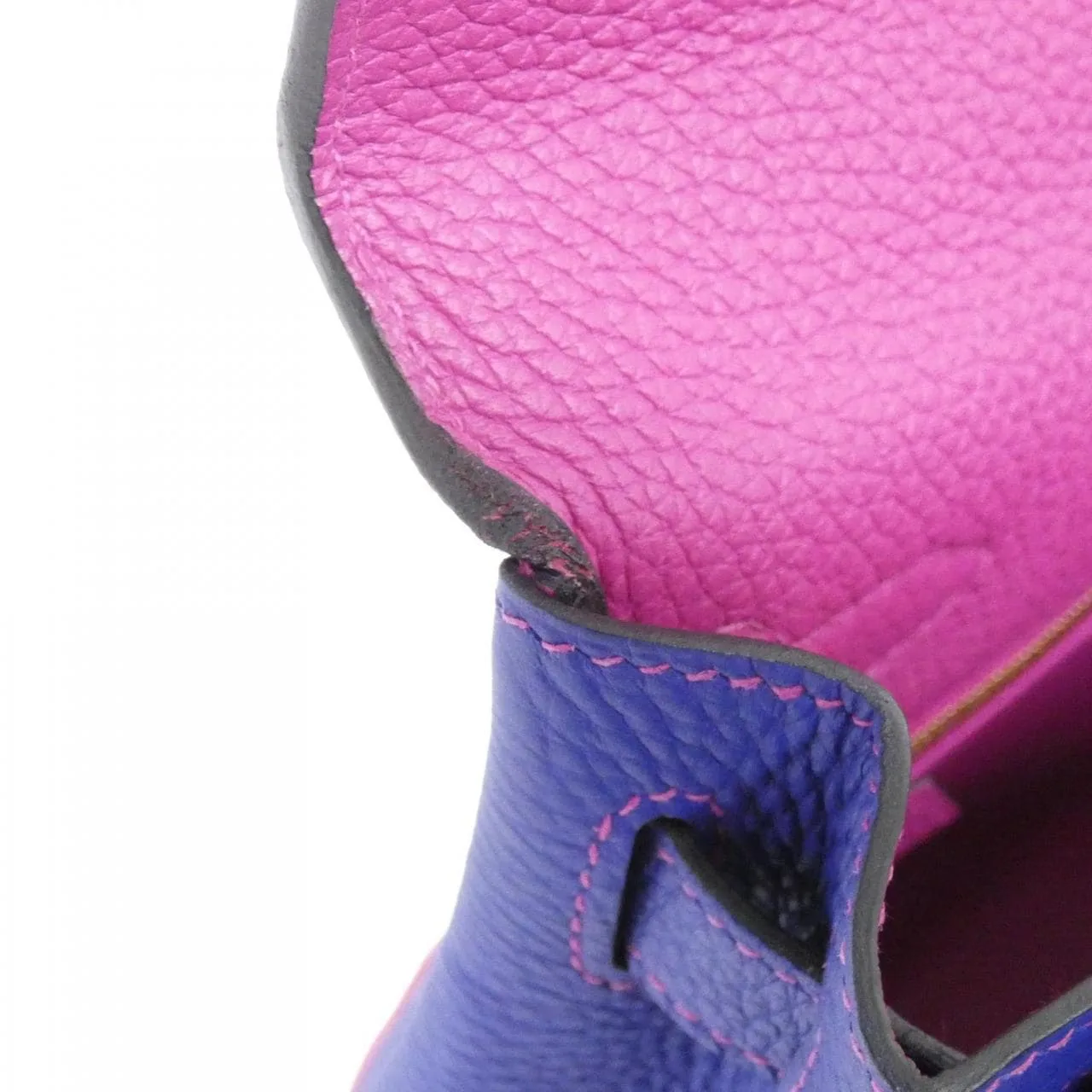 HERMES Kelly Handbag Togo Purple Togo Leather Rank A - Thumbnail 9