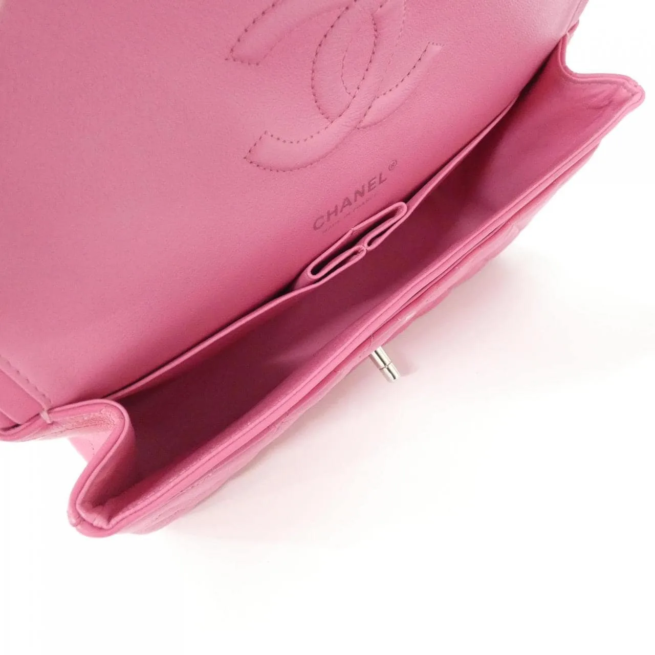 CHANEL Matelasse 1112 Shoulder Lambskin 粉色 羊皮 - 縮圖 8