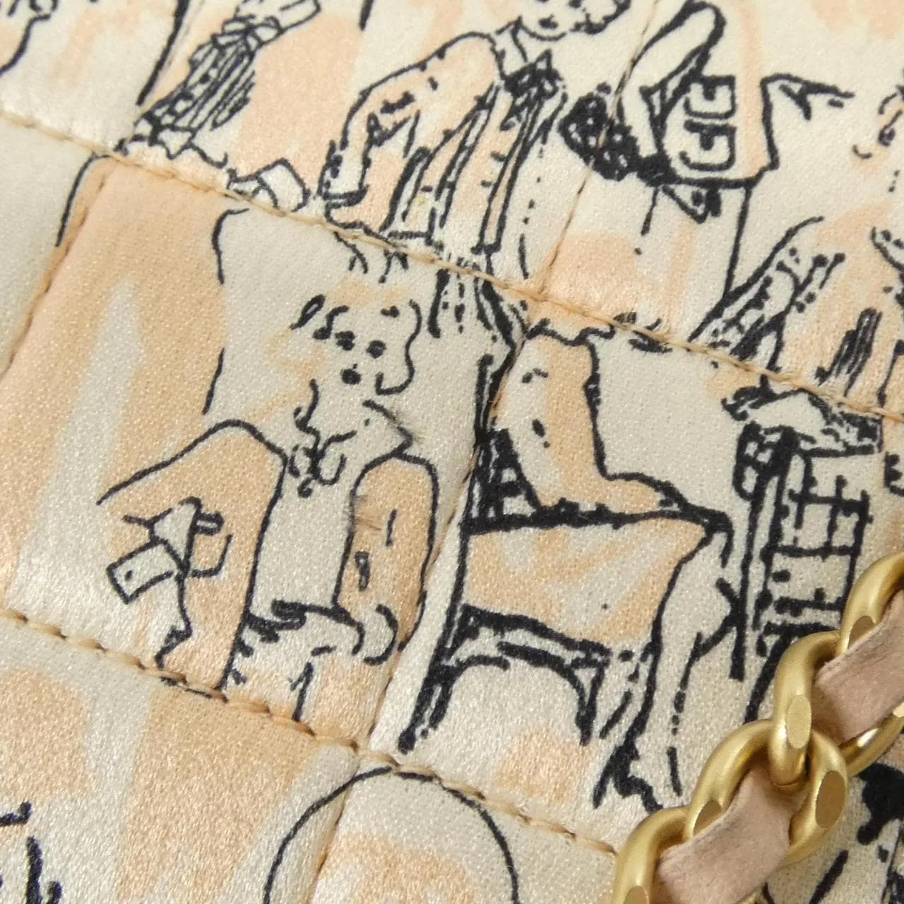 CHANEL Shoulder Satin 黑色 緞面 中古品A - 縮圖 7