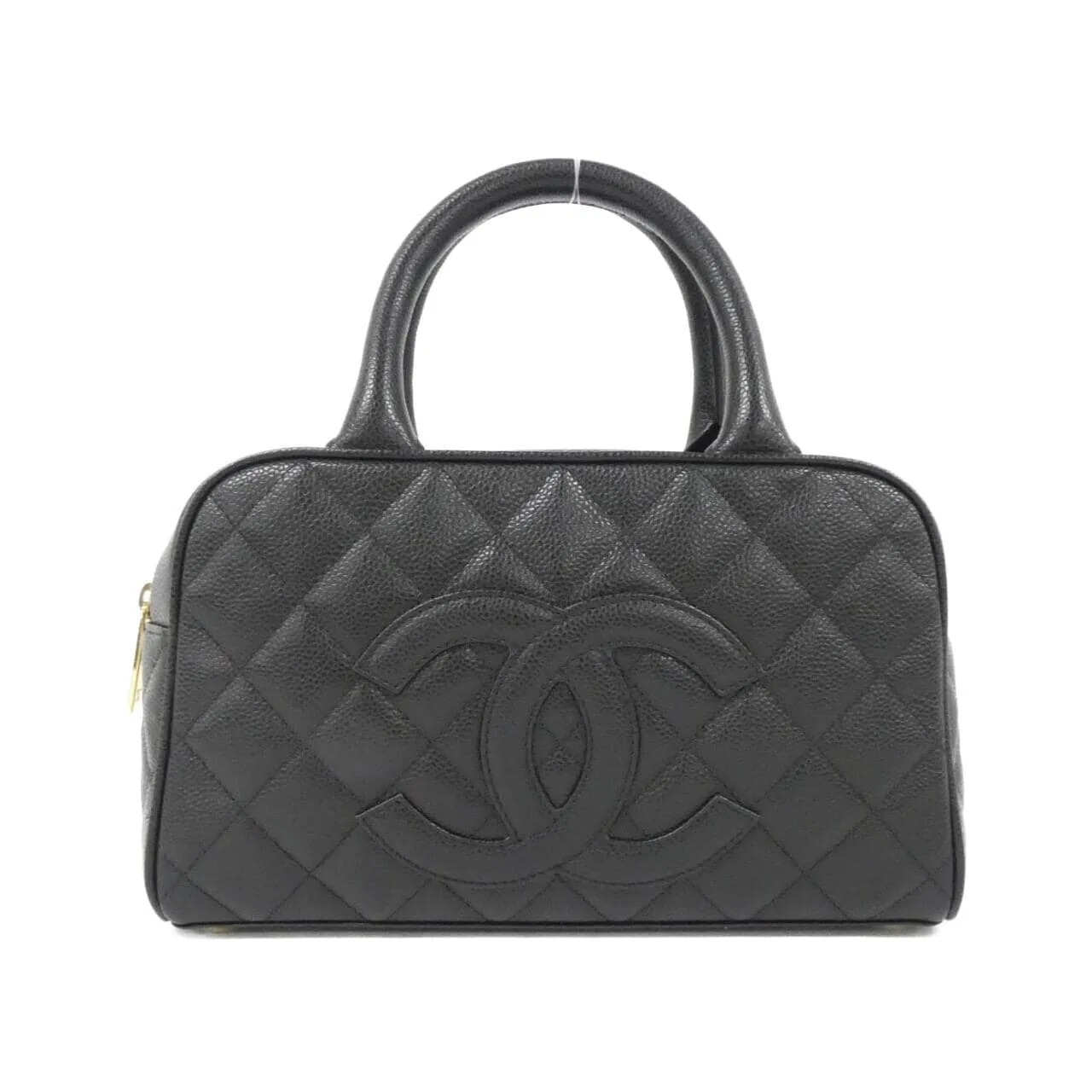 CHANEL 20996 Boston Grained Calfskin Black