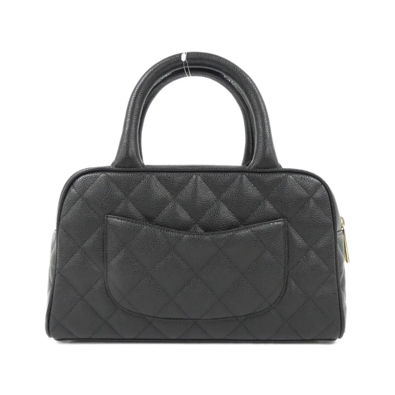 CHANEL 20996 Boston Grained Calfskin 黑色 荔枝紋牛皮 中古品A - 縮圖 2