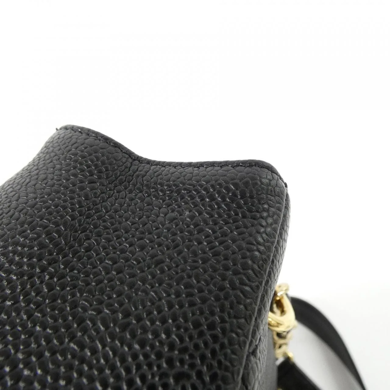 CHANEL 20994 Shoulder Grained Calfskin 黑色 荔枝紋牛皮 中古品A - 縮圖 4