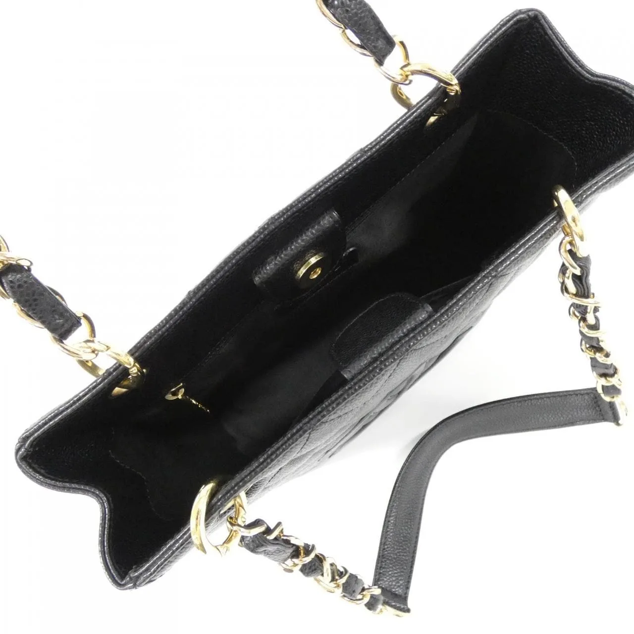 CHANEL 20994 Shoulder Grained Calfskin 黑色 荔枝紋牛皮 中古品A - 縮圖 6