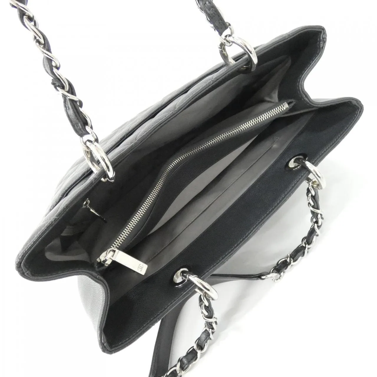 CHANEL 50995 Shoulder Grained Calfskin Grey Grained Calfskin - Thumbnail 7