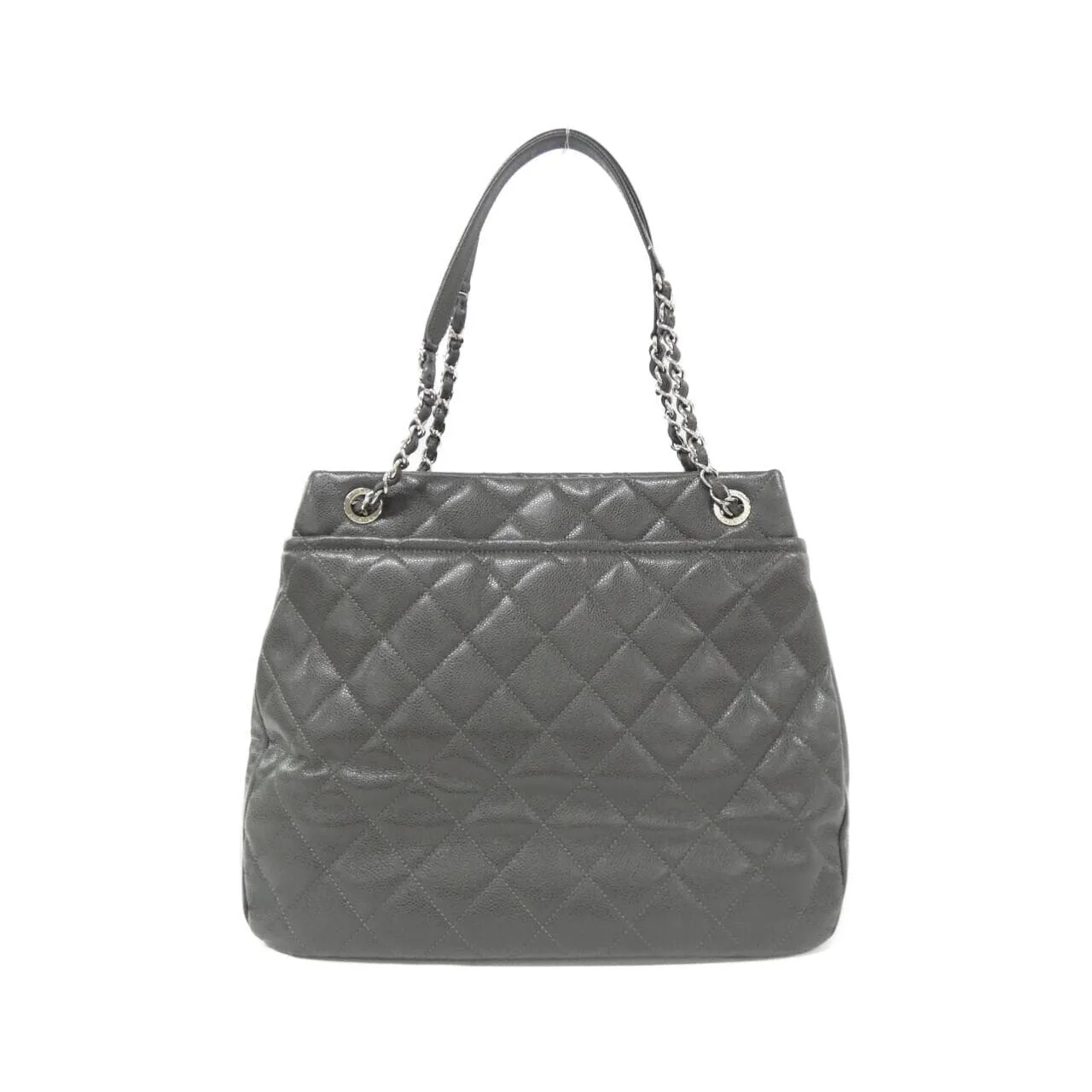 CHANEL 67293 Shoulder Grained Calfskin 灰色 荔枝紋牛皮 中古品A - 縮圖 2