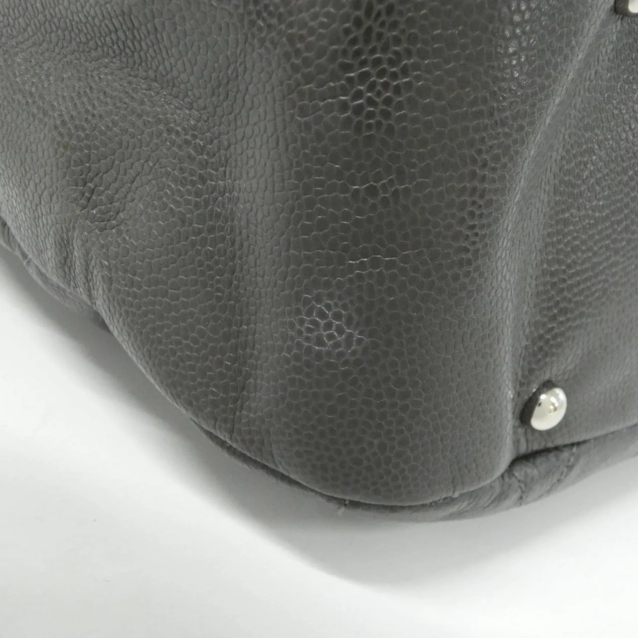 CHANEL 67293 Shoulder Grained Calfskin 灰色 荔枝紋牛皮 中古品A - 縮圖 3