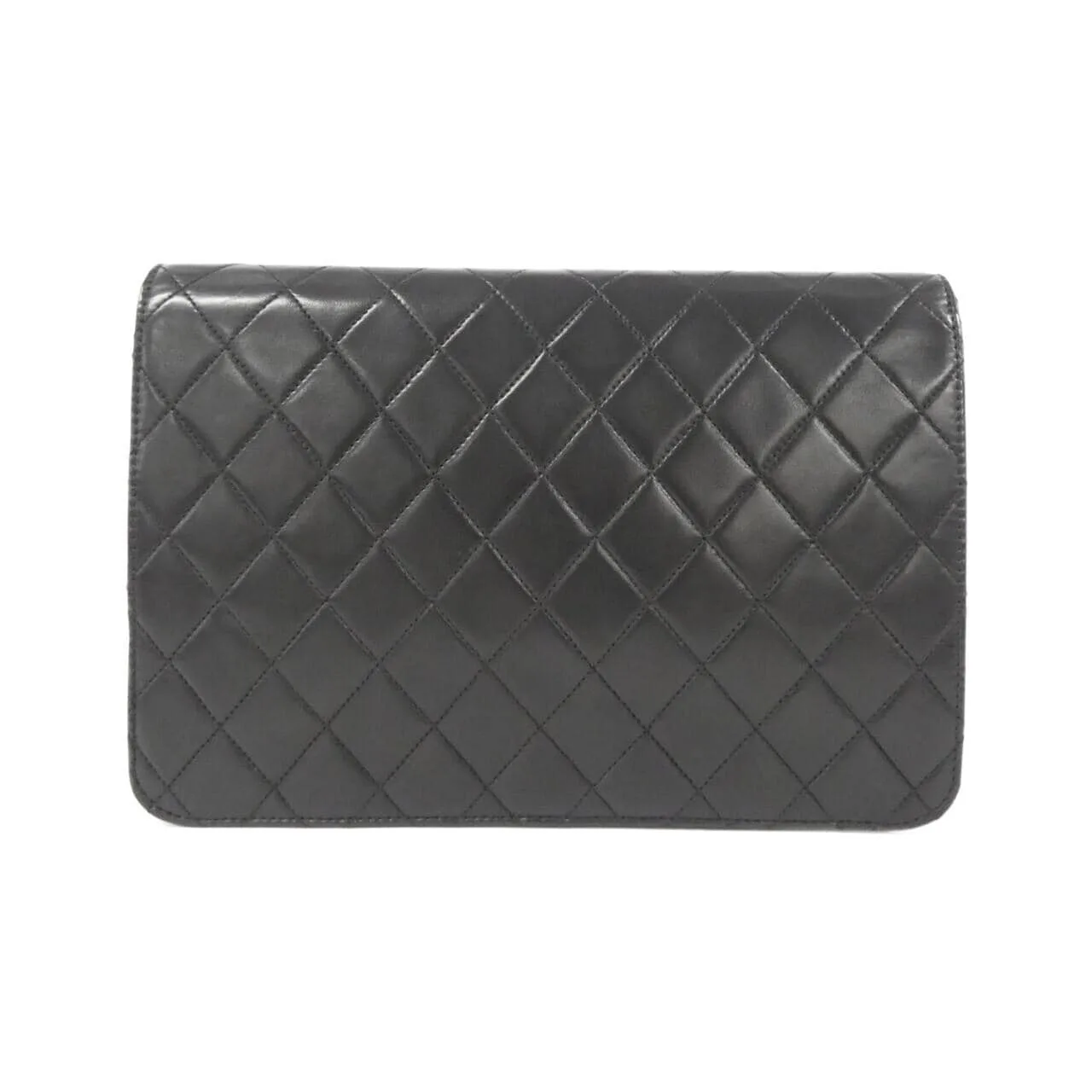 CHANEL Shoulder Lambskin Black Lambskin Rank A - Thumbnail 2