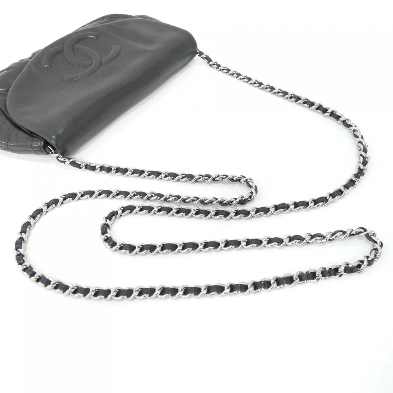 CHANEL 40033 Shoulder Lambskin Black Lambskin - Thumbnail 7