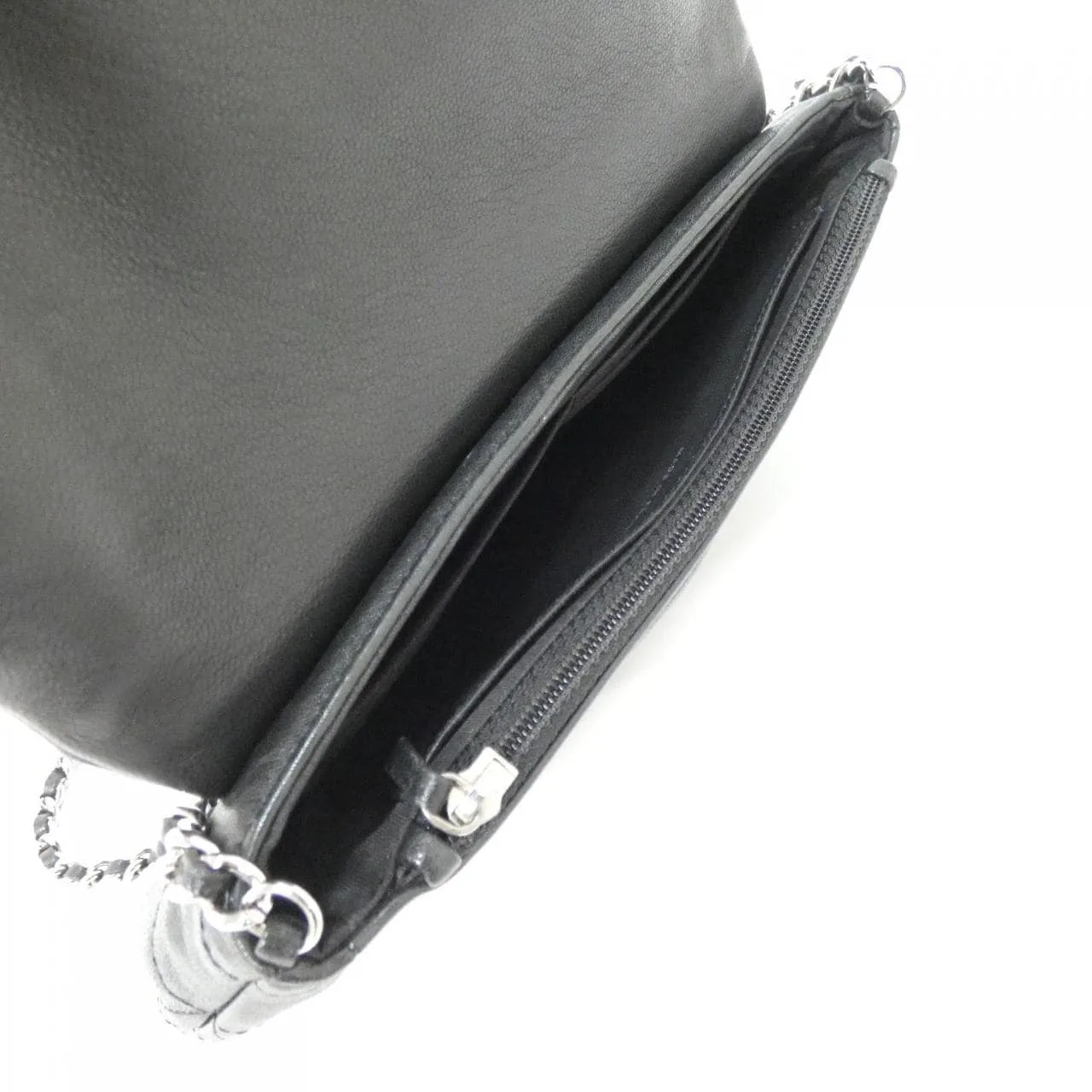 CHANEL 40033 Shoulder Lambskin Black Lambskin - Thumbnail 8